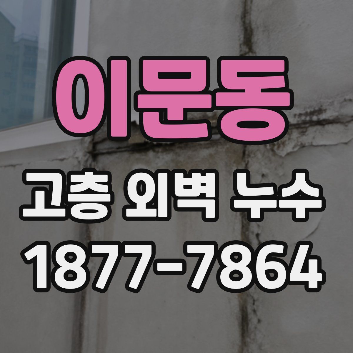 이문동 고층 외벽 누수