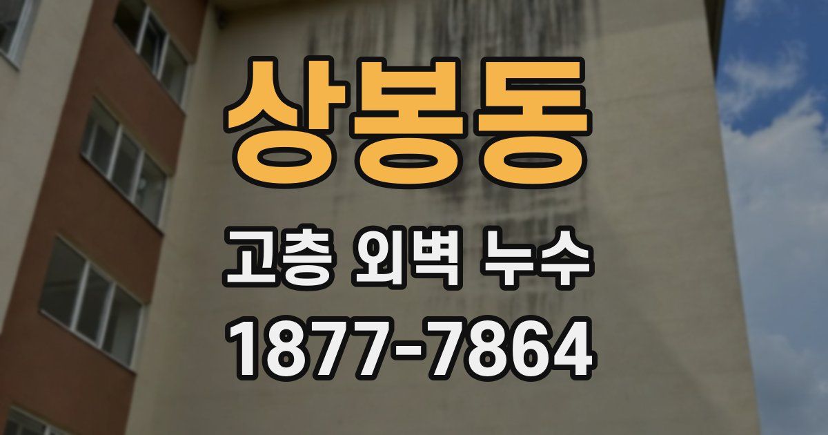 상봉동 고층 외벽 누수
