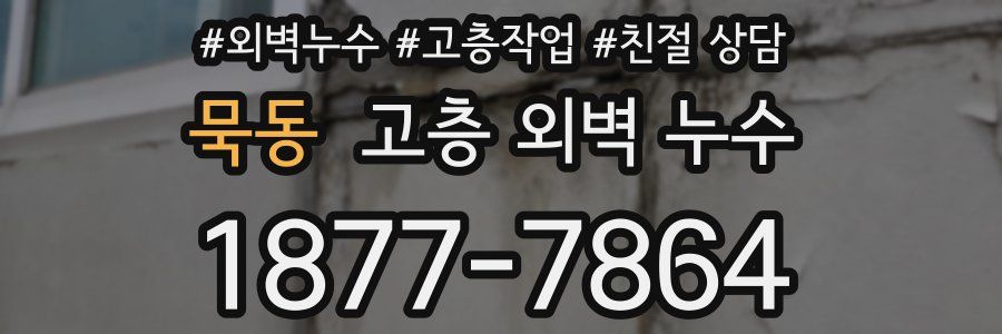 묵동 고층 외벽 누수