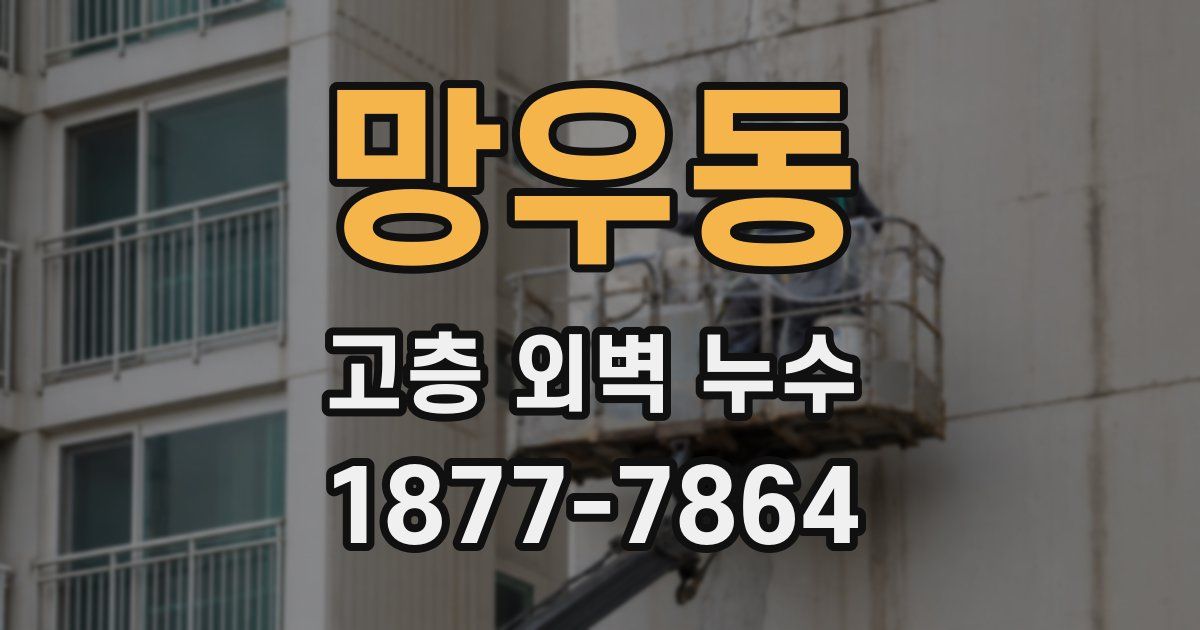 망우동 고층 외벽 누수