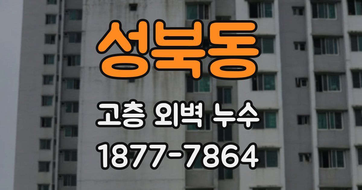 성북동 고층 외벽 누수