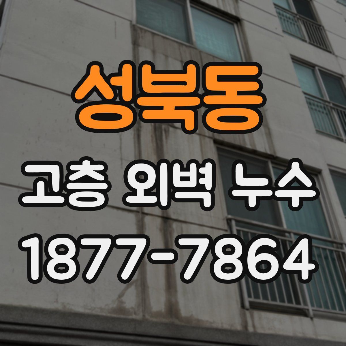 성북동 고층 외벽 누수