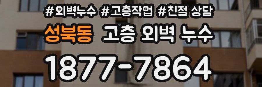 성북동 고층 외벽 누수
