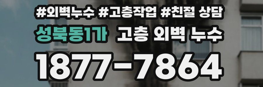 성북동1가 고층 외벽 누수
