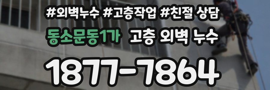 동소문동1가 고층 외벽 누수