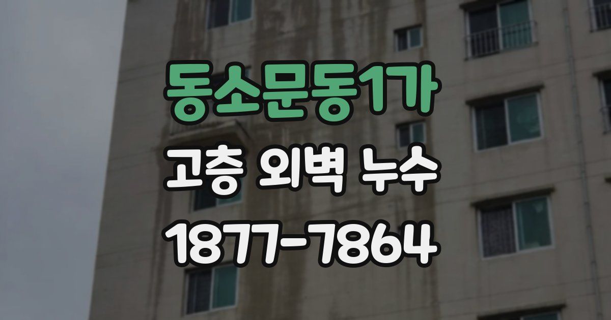 동소문동1가 고층 외벽 누수