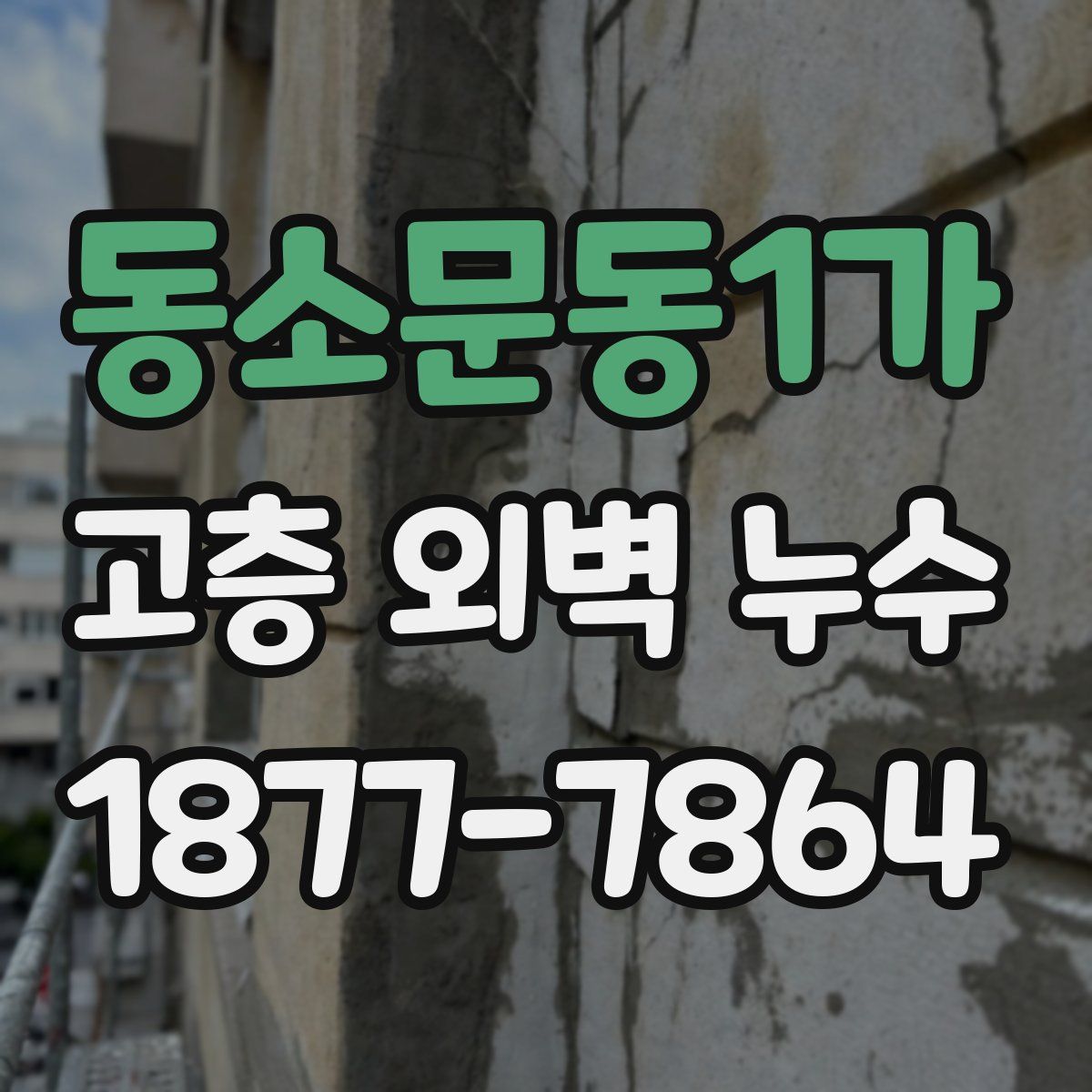 동소문동1가 고층 외벽 누수