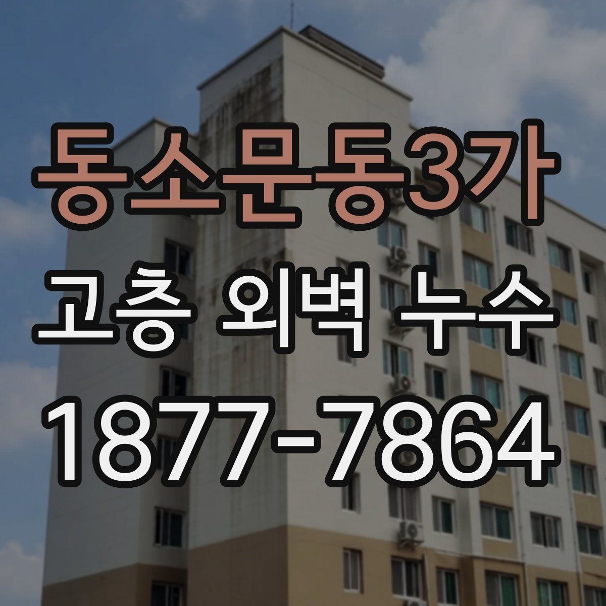 동소문동3가 고층 외벽 누수 발생 시 건물 전체 점검이 필요한 이유