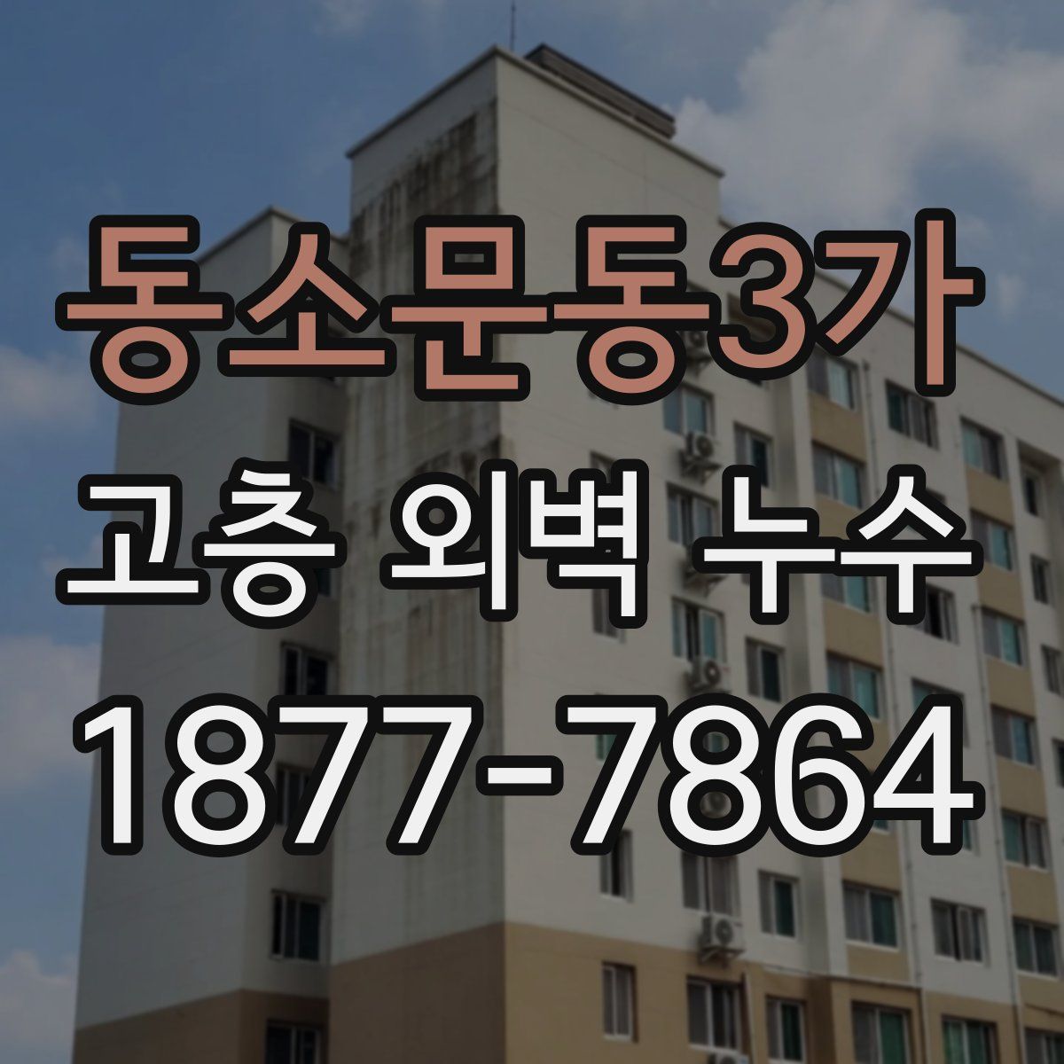 동소문동3가 고층 외벽 누수