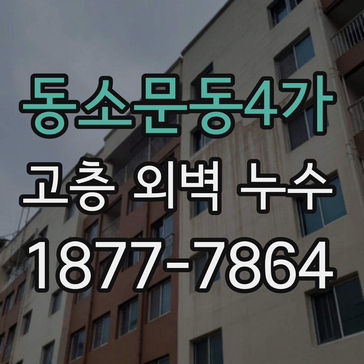 동소문동4가 고층 외벽 누수