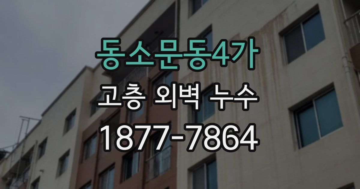 동소문동4가 고층 외벽 누수