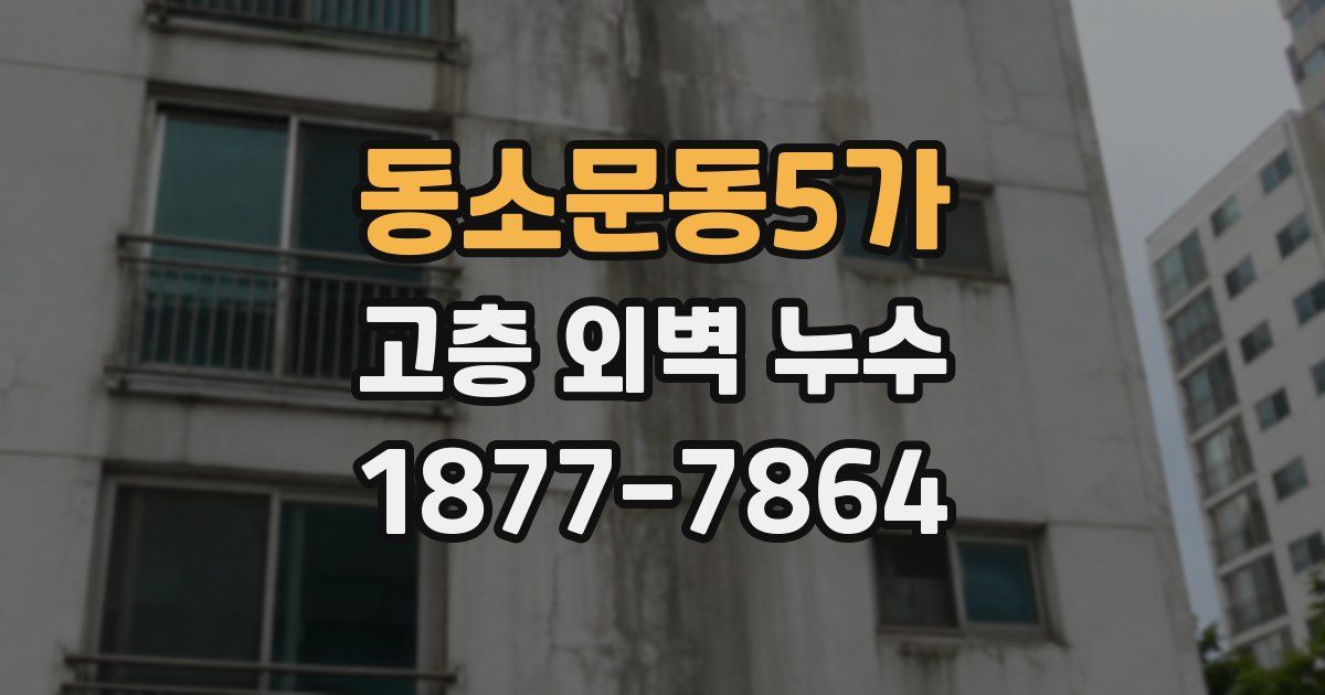 동소문동5가 고층 외벽 누수