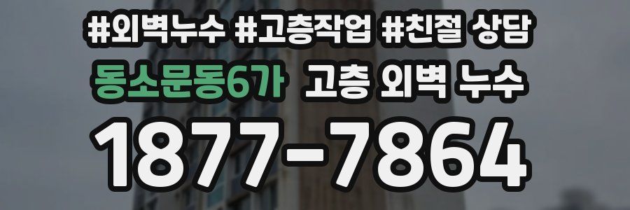 동소문동6가 고층 외벽 누수
