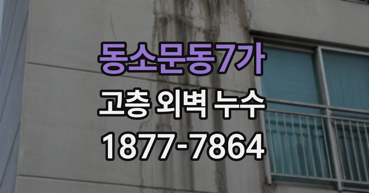 동소문동7가 고층 외벽 누수
