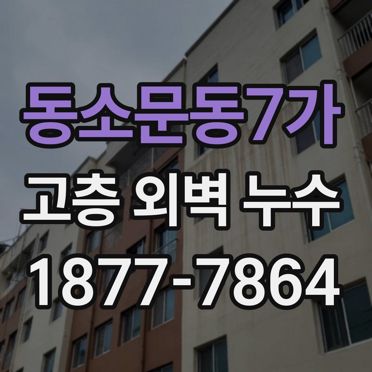 동소문동7가 고층 외벽 누수