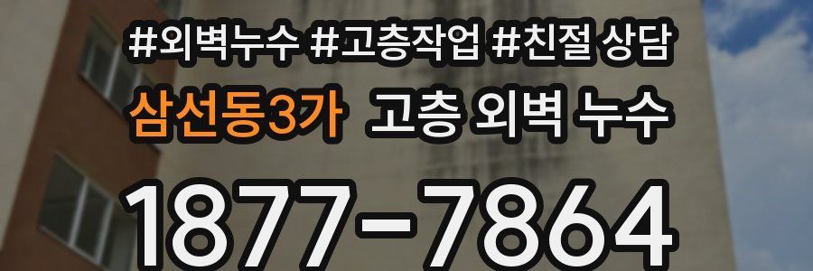 삼선동3가 고층 외벽 누수