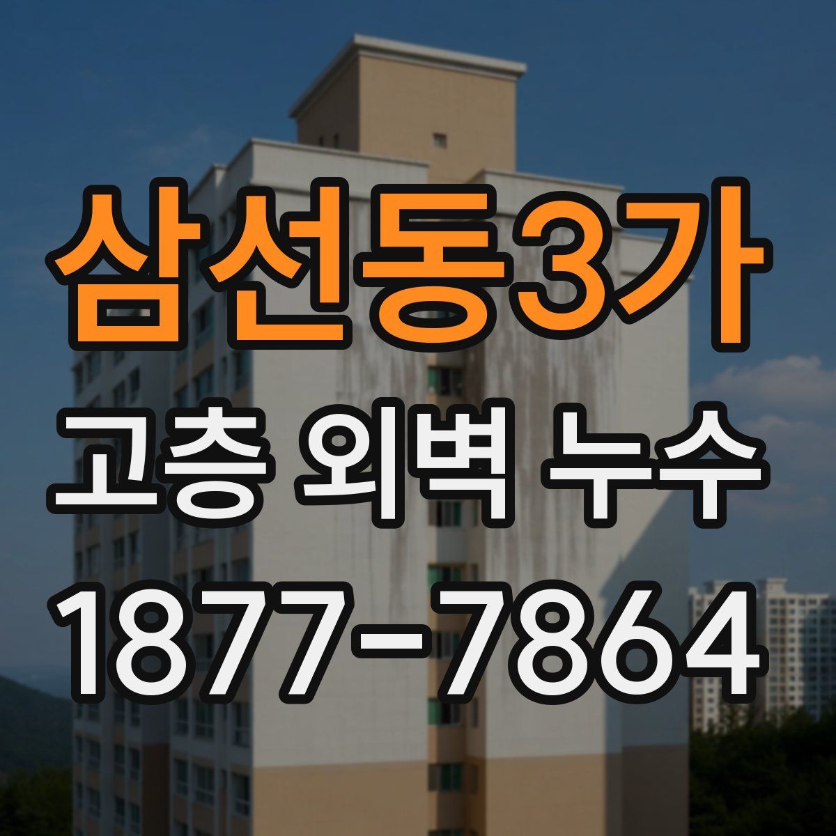 삼선동3가 고층 외벽 누수