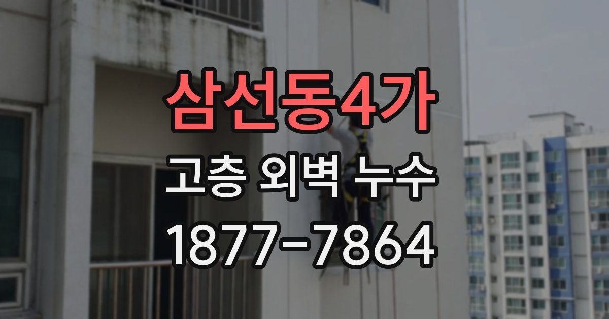 삼선동4가 고층 외벽 누수