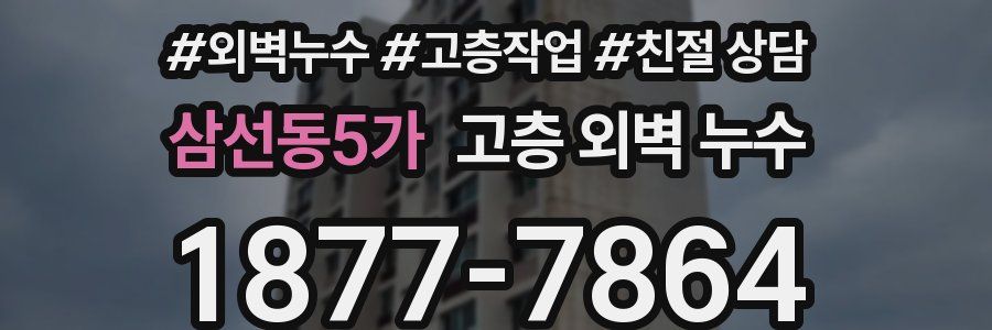 삼선동5가 고층 외벽 누수