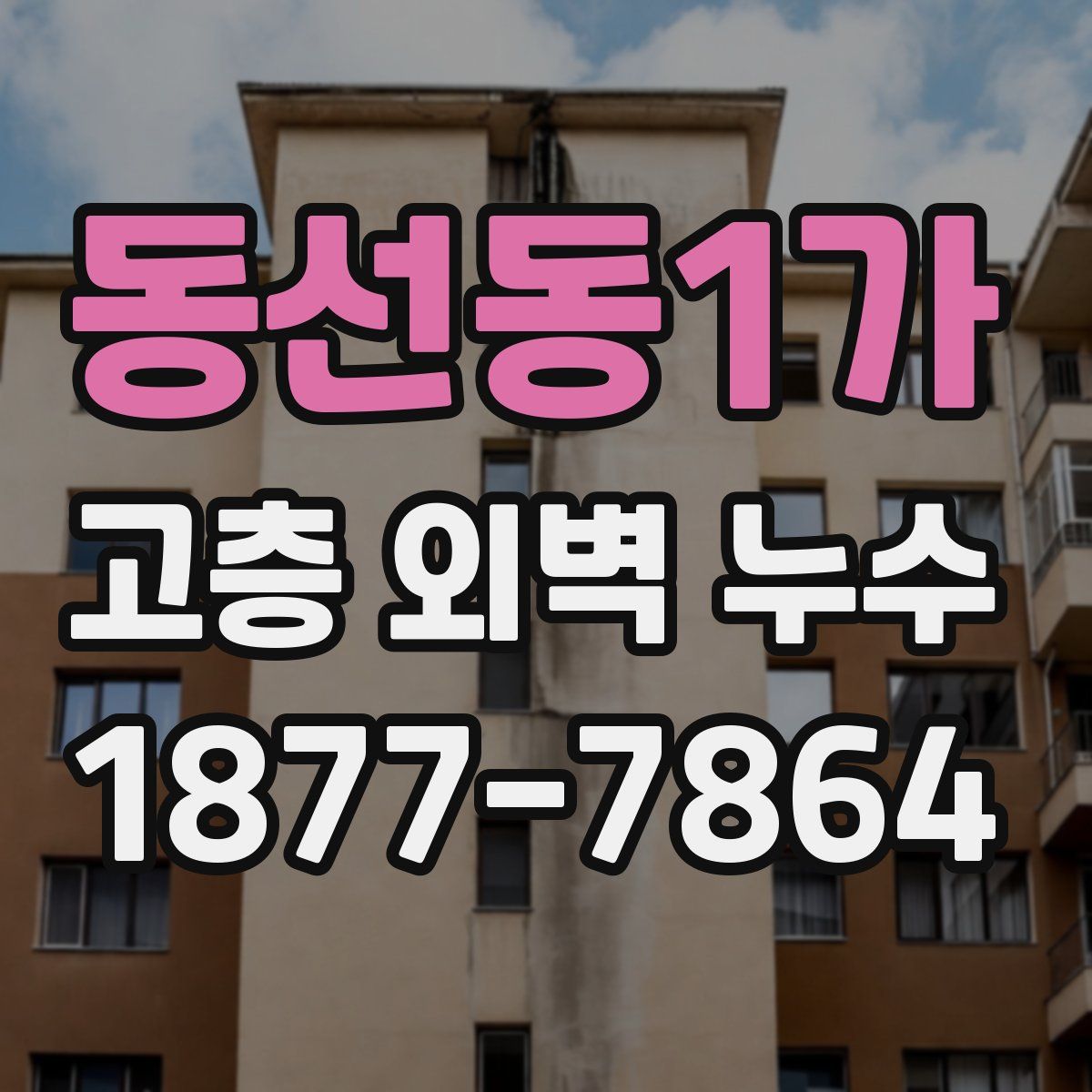 동선동1가 고층 외벽 누수
