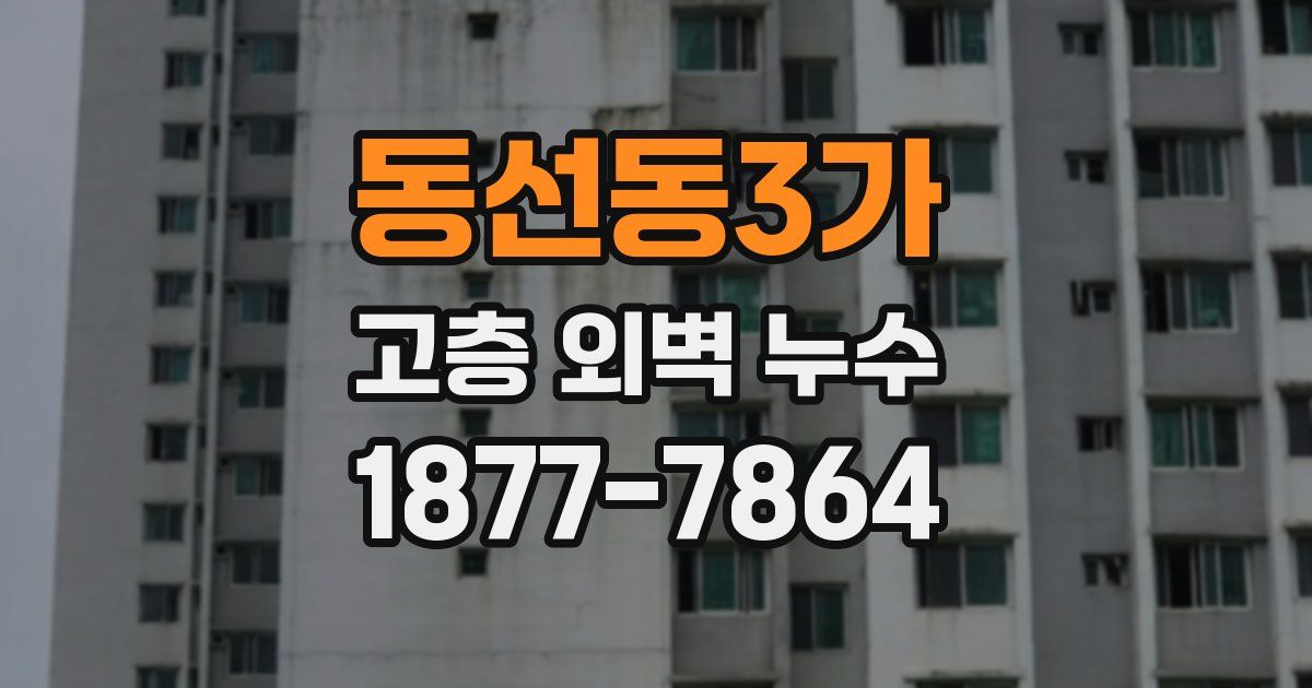 동선동3가 고층 외벽 누수