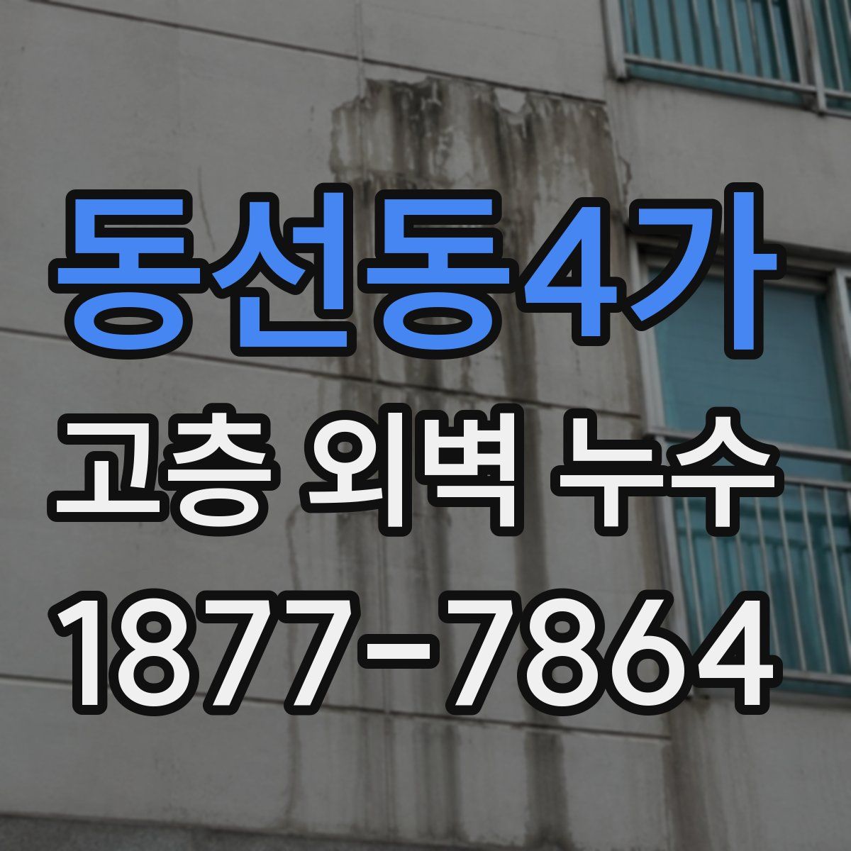 동선동4가 고층 외벽 누수