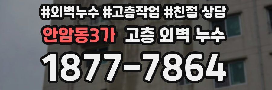 안암동3가 고층 외벽 누수