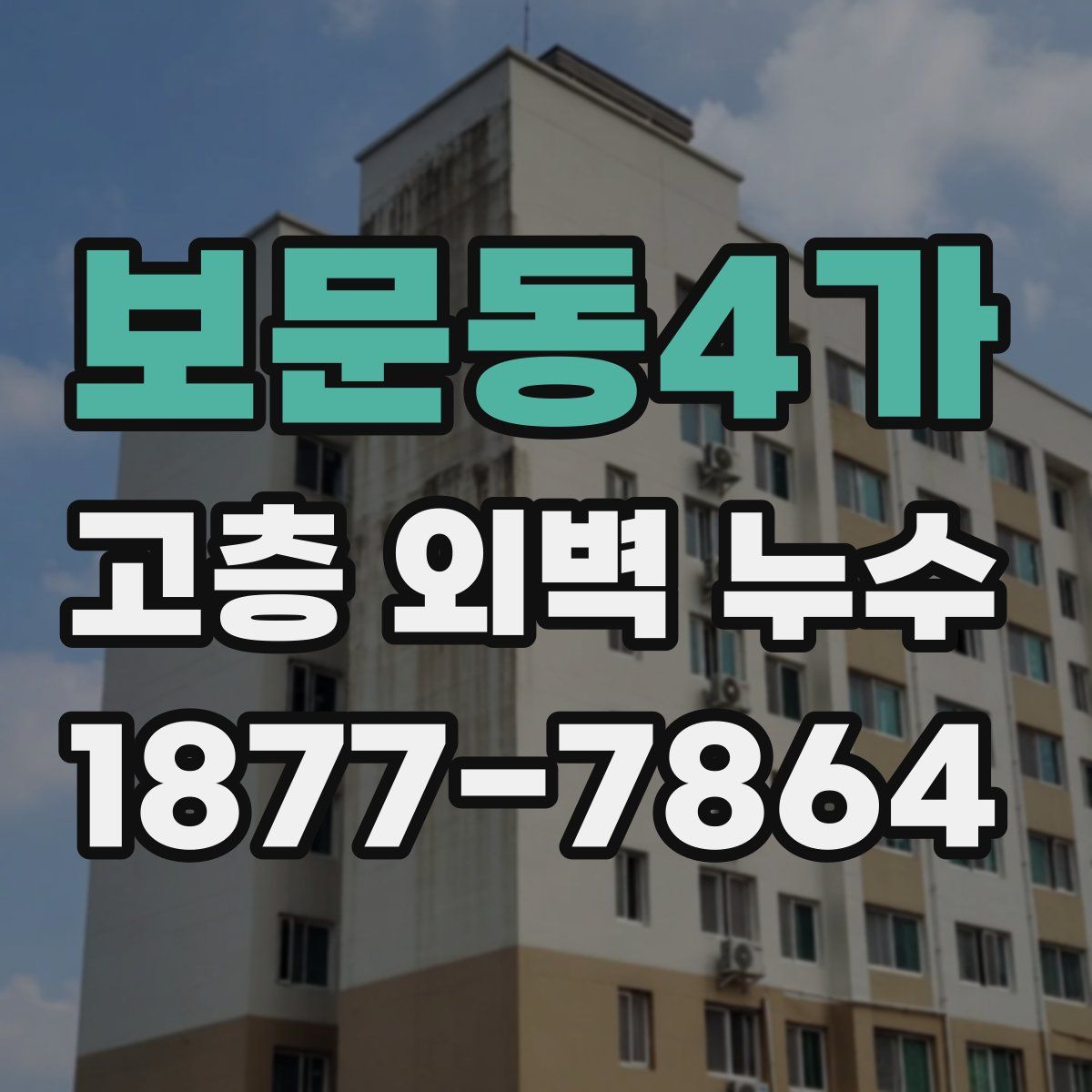 보문동4가 고층 외벽 누수