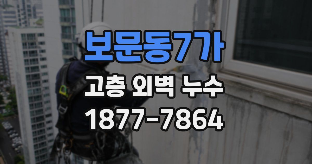 보문동7가 고층 외벽 누수