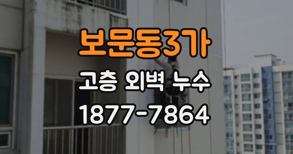 보문동3가 고층 외벽 누수