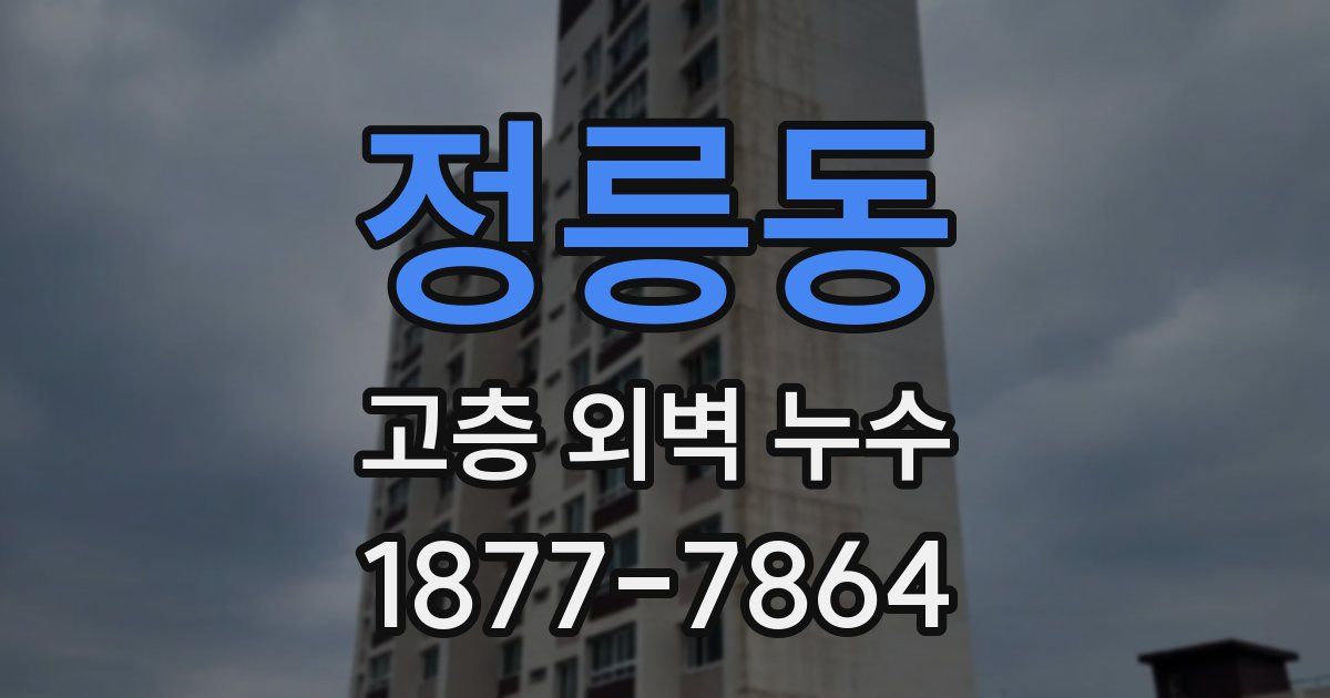 정릉동 고층 외벽 누수