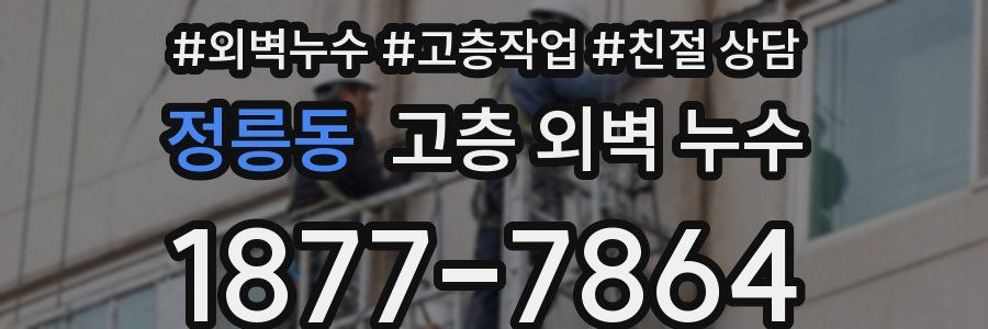 정릉동 고층 외벽 누수