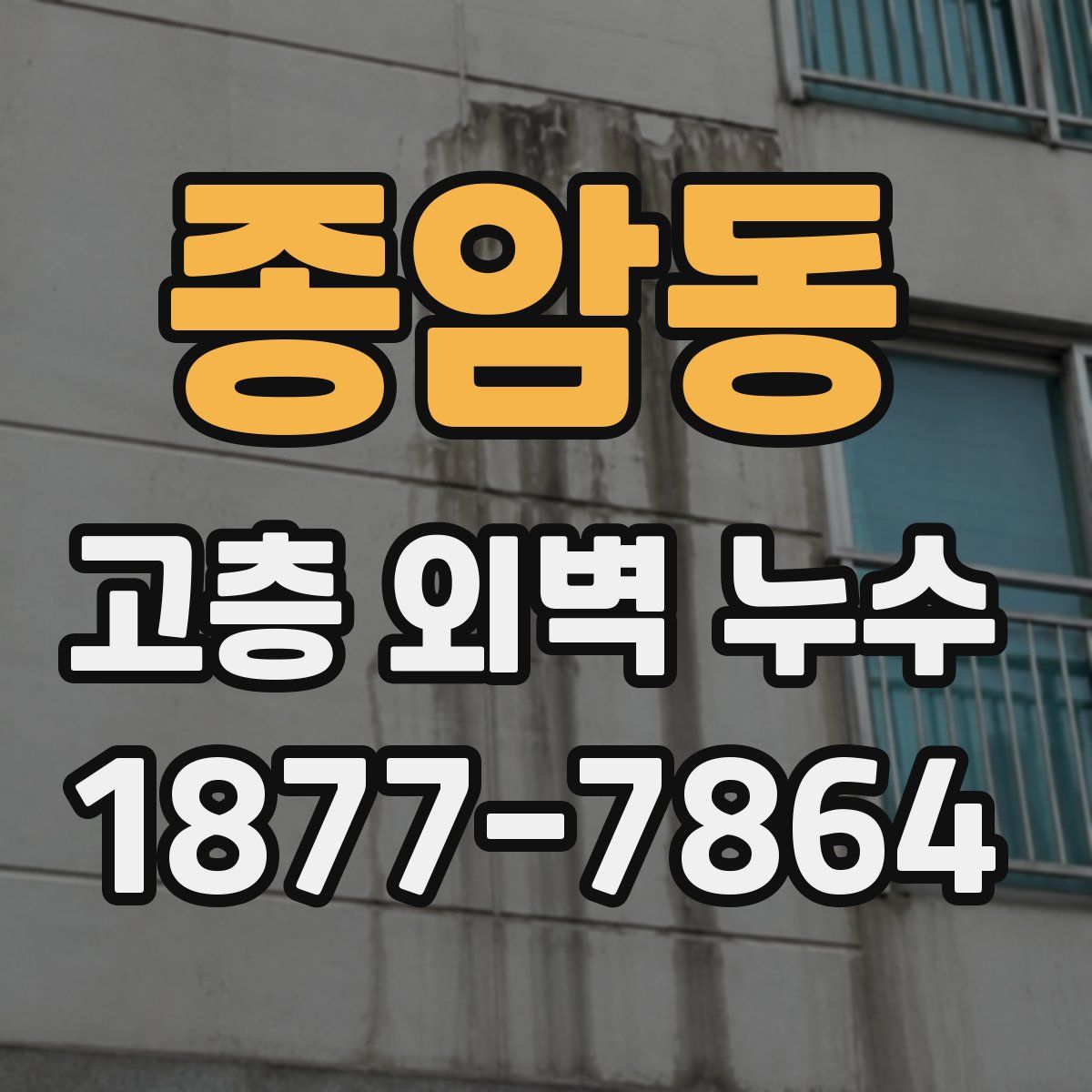 종암동 고층 외벽 누수