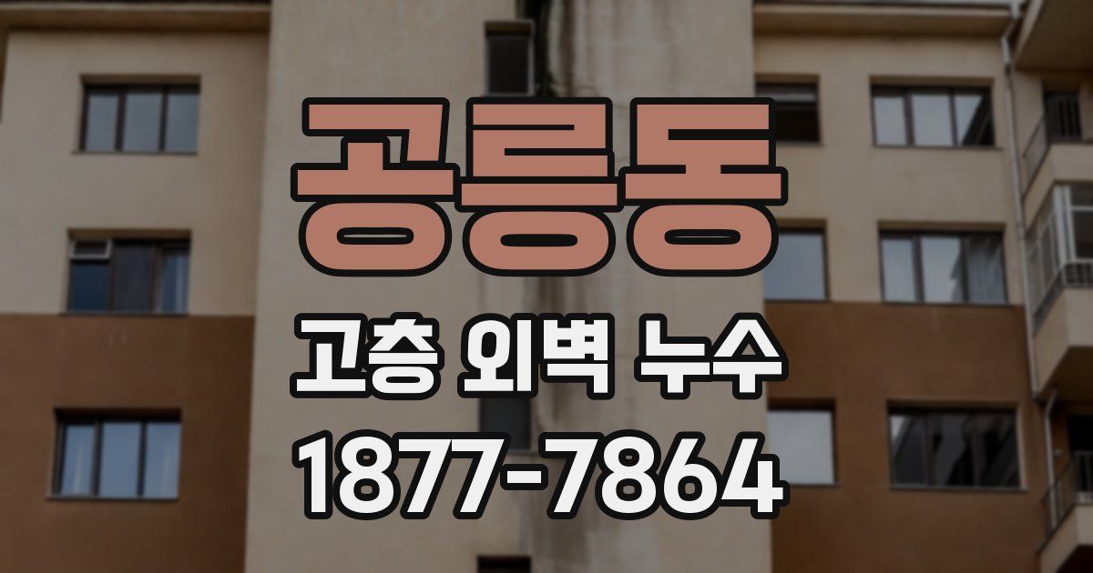 공릉동 고층 외벽 누수