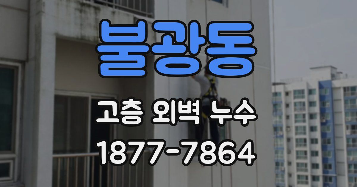 불광동 고층 외벽 누수