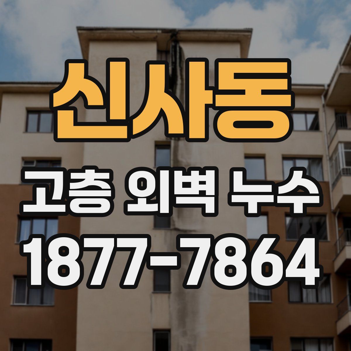 신사동 고층 외벽 누수
