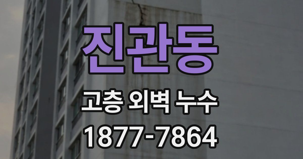 진관동 고층 외벽 누수