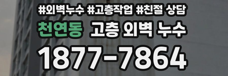 천연동 고층 외벽 누수