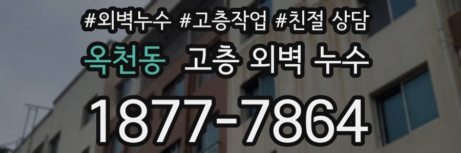 옥천동 고층 외벽 누수