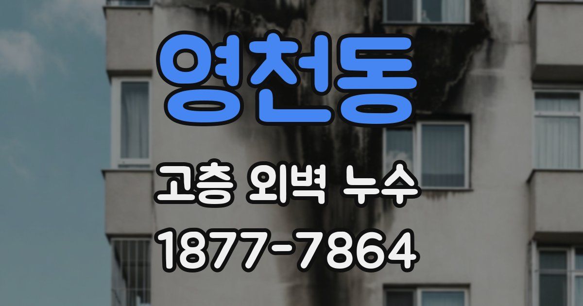 영천동 고층 외벽 누수