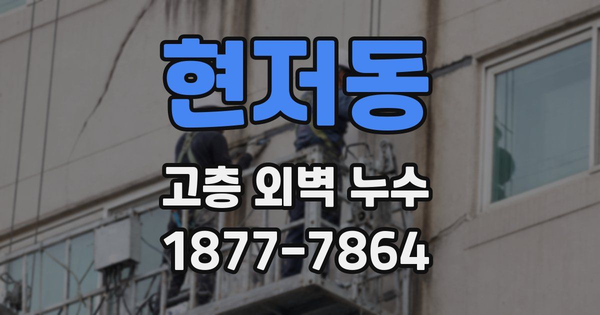 현저동 고층 외벽 누수