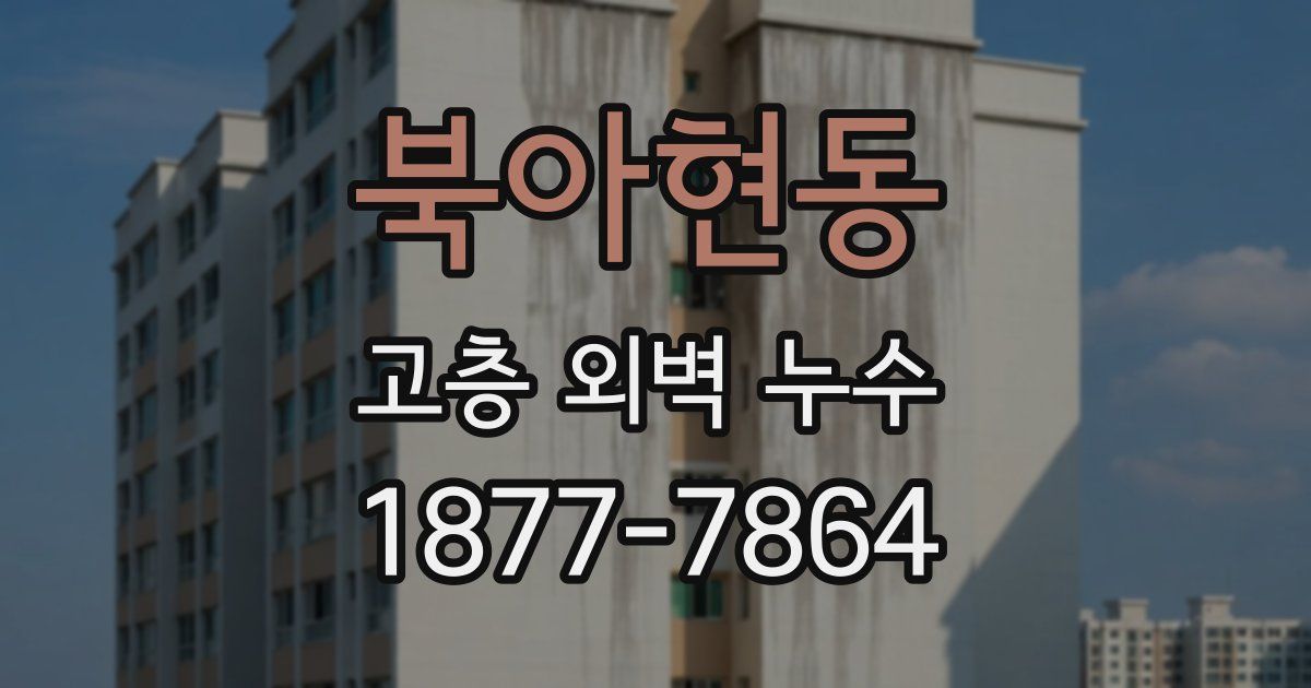 북아현동 고층 외벽 누수