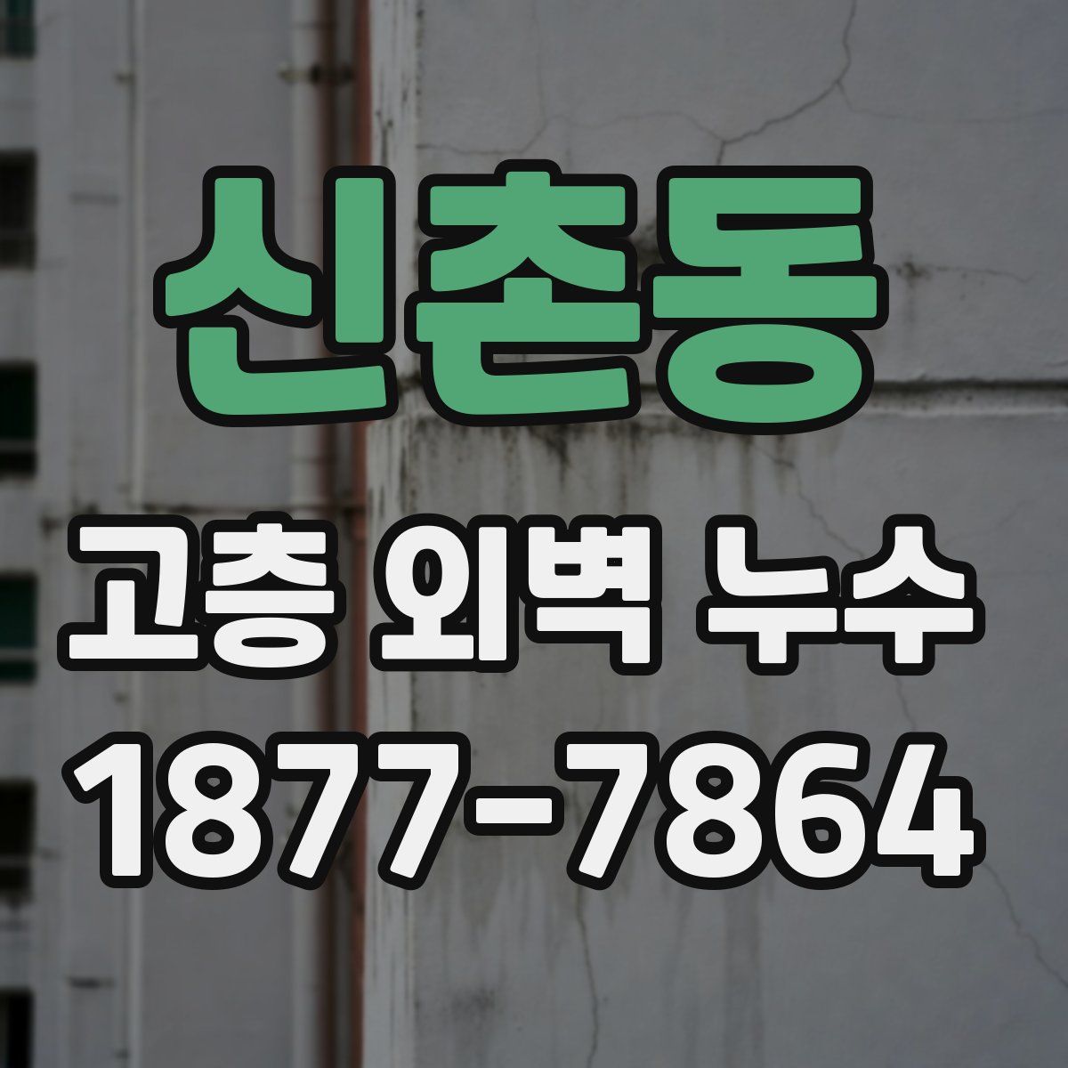 신촌동 고층 외벽 누수