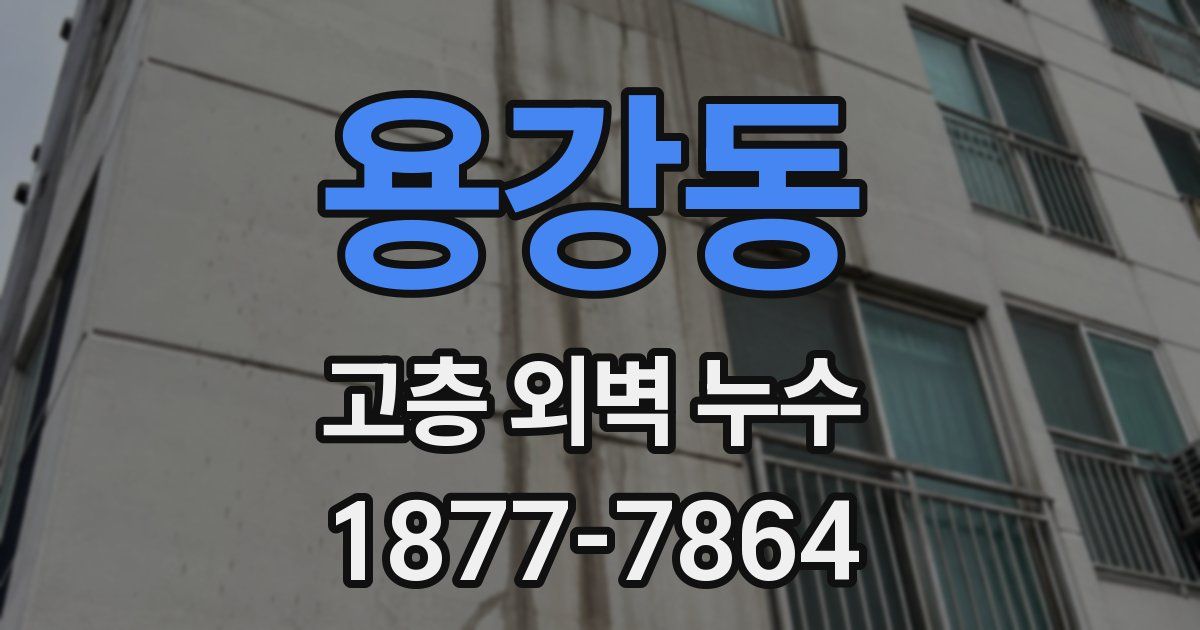 용강동 고층 외벽 누수