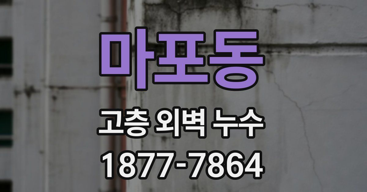 마포동 고층 외벽 누수