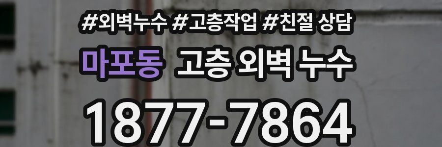 마포동 고층 외벽 누수
