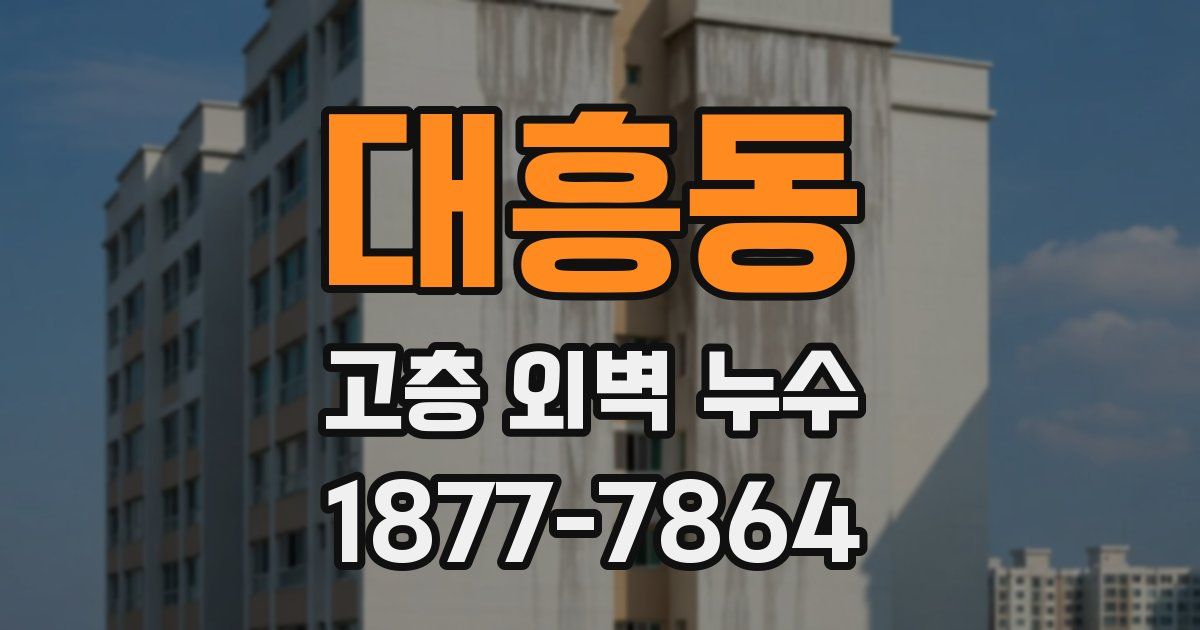 대흥동 고층 외벽 누수