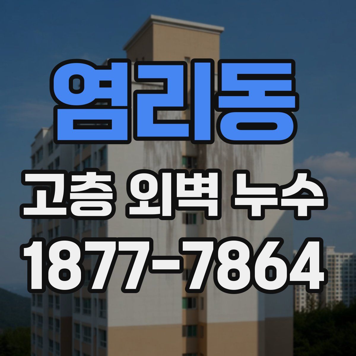 염리동 고층 외벽 누수