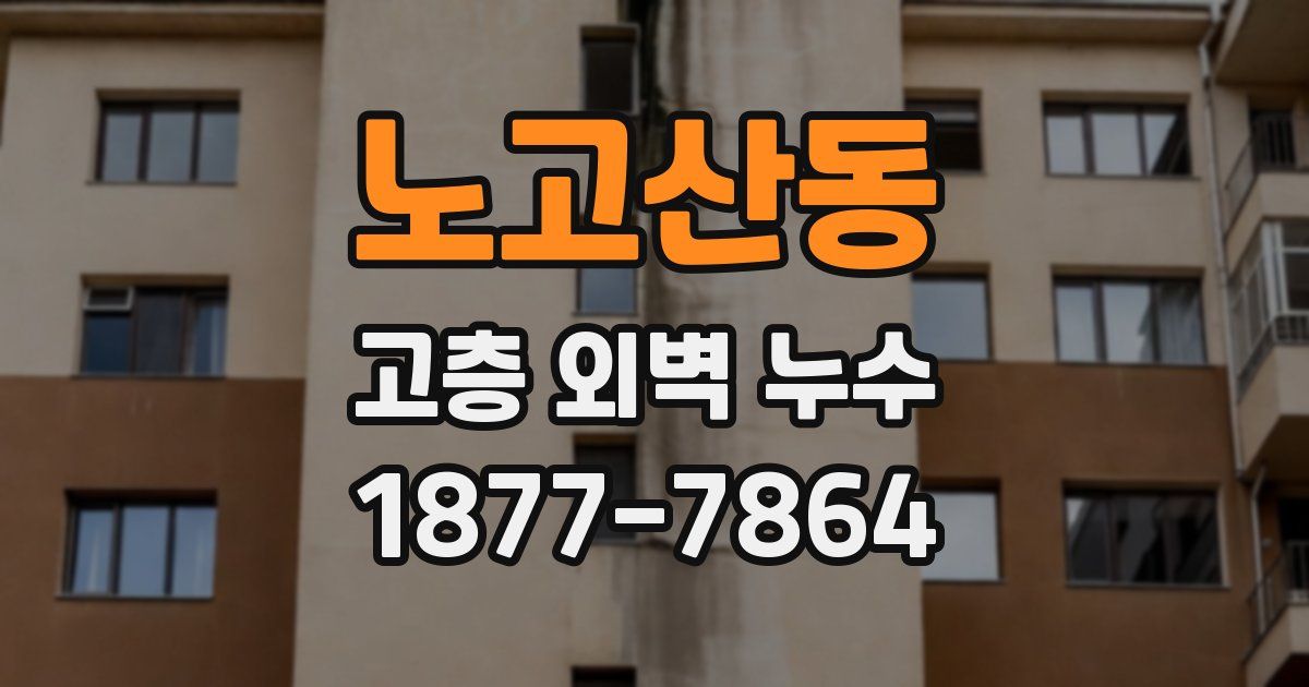 노고산동 고층 외벽 누수