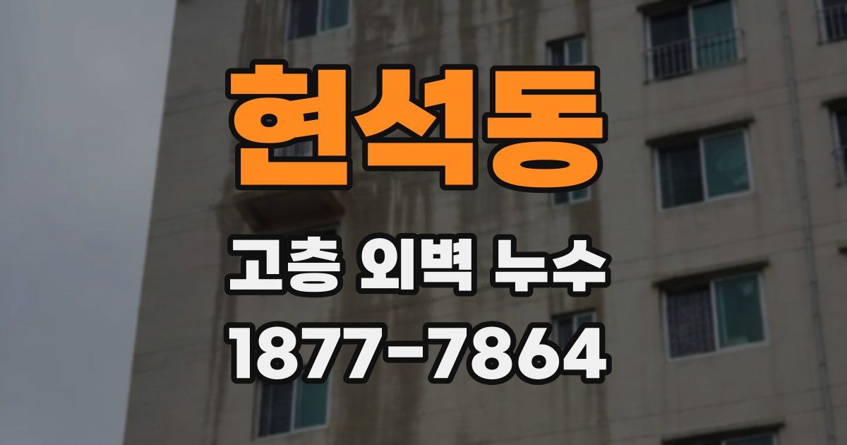 현석동 고층 외벽 누수